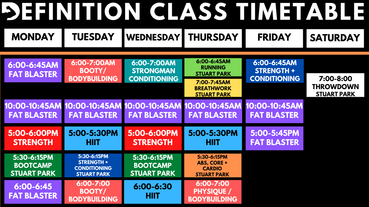 timetable-definition-fitness