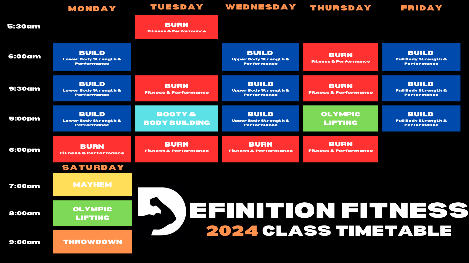 Class Timetable 2024